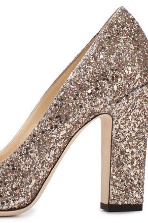 Туфли Bille 100 с глиттером на устойчивом каблуке Jimmy Choo Jimmy Choo BILLIE 100/SA0