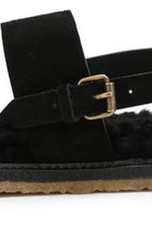 Кожаные сандалии Noé с внутренней меховой отделкой Saint Laurent Saint Laurent 530274/BT300