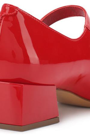 Лаковые туфли с фигурным каблуком и перемычкой Dolce & Gabbana Dolce & Gabbana D10734/A1328/37-39 вариант 2 купить с доставкой