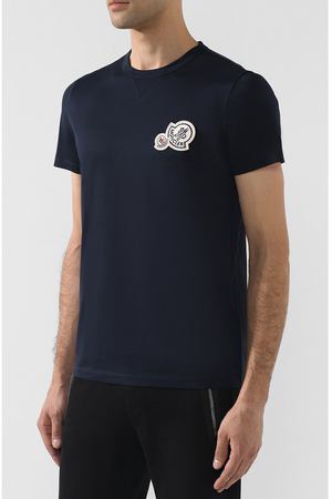 Хлопковая футболка с нашивками Moncler Moncler D2-091-80325-00-8390Y вариант 2