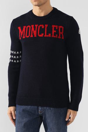 Шерстяной джемпер с логотипом бренда Moncler Moncler D2-091-90337-00-969AE вариант 2 купить с доставкой