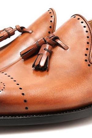 Кожаные лоферы с кисточками Kiton Kiton USSPANA/N00101