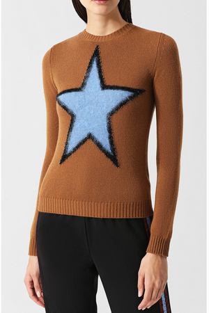 Шерстяной пуловер с декоративной отделкой в виде звезды No. 21 №21 18I N2M0/A024/7081