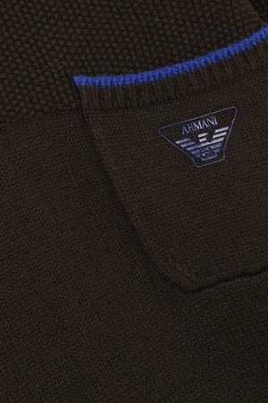 Пуловер из хлопка и шерсти с накладным карманом Armani Junior Armani Junior  6Y4M52/4MFAZ/4A-10A купить с доставкой