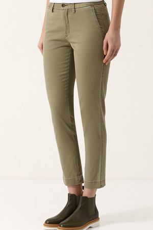 Укороченные однотонные брюки из хлопка Polo Ralph Lauren Polo Ralph Lauren 211703472 вариант 2