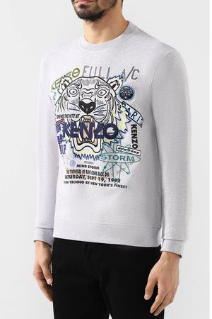 Хлопковый свитшот с вышивкой Kenzo Kenzo 5SW8054XG