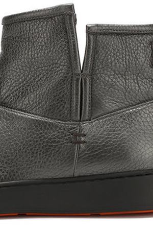 Ботинки из металлизированной кожи с внутренней отделкой из овчины Santoni Santoni WBCE60482NA6VFAWN50