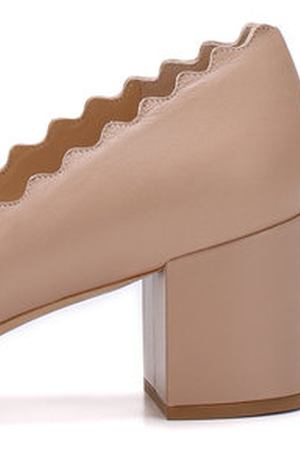 Кожаные туфли Lauren с фигурным вырезом Chloé Chloe CHC16A2307526C вариант 2