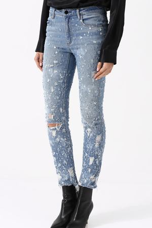 Джинсы-скинни с потертостями Denim X Alexander Wang Alexander Wang 4D374087BG купить с доставкой