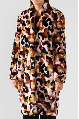 Пальто из эко-меха с принтом By Malene Birger By Malene Birger Q65701001/CAMULA купить с доставкой