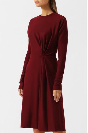 Шерстяное платье с круглым вырезом и драпировкой Lanvin Lanvin RW-DR235J-TJ02-A18 купить с доставкой