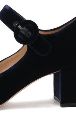 Бархатные туфли на устойчивом каблуке Gianvito Rossi Gianvito Rossi G20653.60RIC.VELDENI