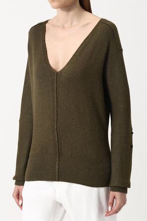 Шелковый пуловер свободного кроя с V-образным вырезом Tom Ford Tom Ford MAK784-YAX165 купить с доставкой