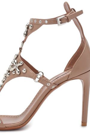 Кожаные босоножки с металлической отделкой на шпильке Alaia Alaia 8E3X040CG70