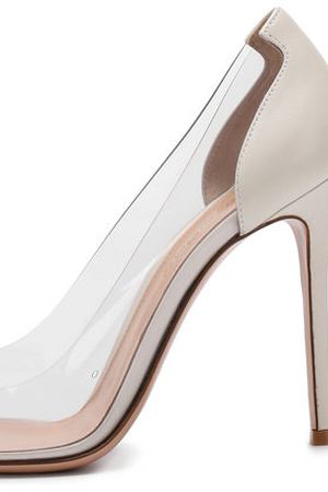 Комбинированные туфли Plexi на шпильке Gianvito Rossi Gianvito Rossi G20140.15RIC.GPRNTR0