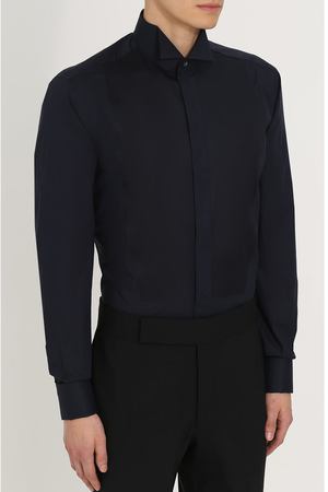 Хлопковая сорочка с воротником бабочка Brioni Brioni RCP8/040Y3