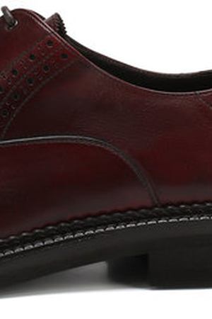 Кожаные оксфорды на шнуровке с брогированием Zegna Couture Ermenegildo Zegna A3091X-MSP купить с доставкой