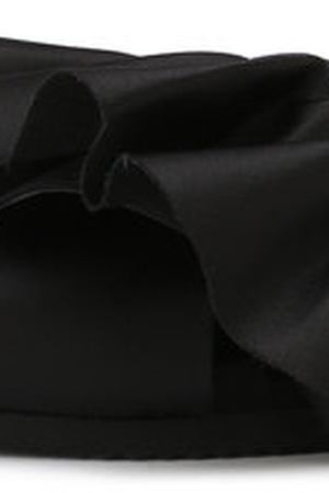 Текстильные шлепанцы Ruffle с оборками Joshua Sanders Joshua Sanders 10475/BLACK RUFFLE/W