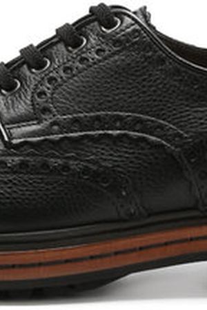 Кожаные дерби на шнуровке с брогированием Santoni Santoni MGMI16231JL3ZDIRN01