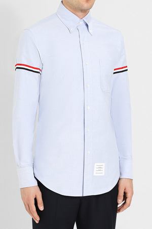 Хлопковая рубашка с воротником button down Thom Browne Thom Browne MWL150E-00139 480