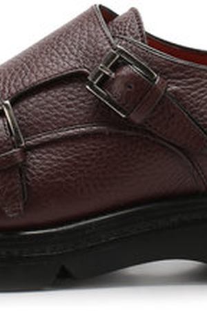 Кожаные монки с двумя пряжками Santoni Santoni WUUD55967SM0RNGDB62