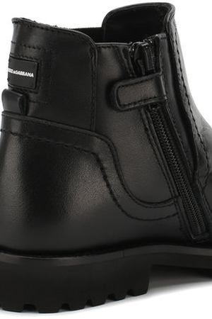 Кожаные ботинки на молнии с эластичной вставкой Dolce & Gabbana Dolce & Gabbana D10603/AU497/29-36
