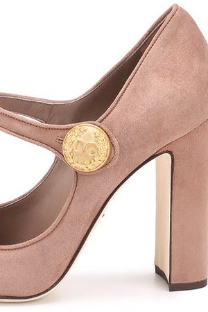 Замшевые туфли Vally на устойчивом каблуке Dolce & Gabbana Dolce & Gabbana 0112/CD0884/A1275