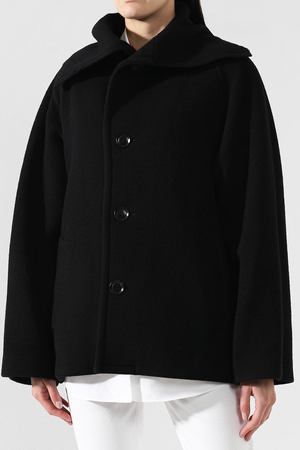 Шерстяное пальто с отложным воротником Yohji Yamamoto Yohji Yamamoto YV-C06-108 купить с доставкой
