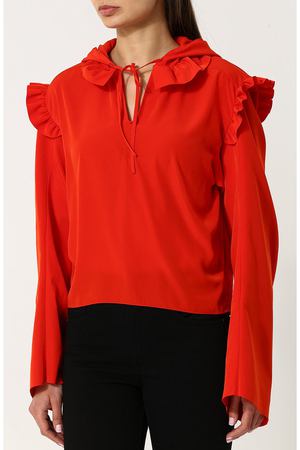 Однотонная блуза свободного кроя с оборками Vetements Vetements WSS18SH9 вариант 2
