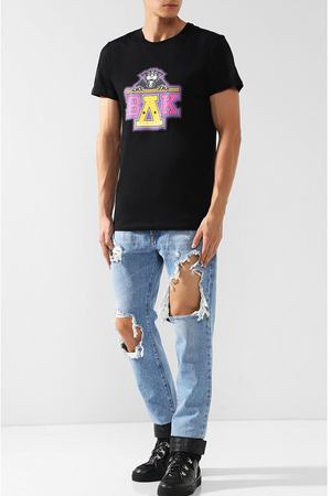 Хлопковая футболка с круглым вырезом Balmain x Beyoncé Balmain Balmain RU1/1100/326I вариант 3 купить с доставкой