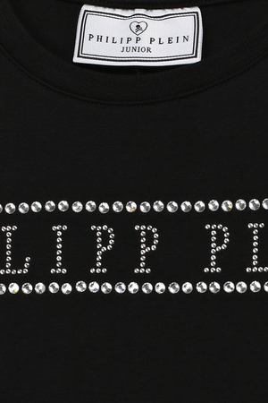 Хлопковое платье со стразами Philipp Plein Philipp Plein A18C GRG0116 PTE003N/4-10 купить с доставкой