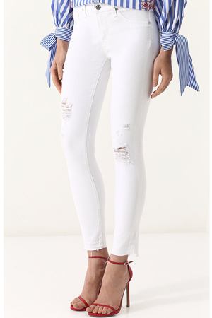Однотонные джинсы-скинни с потертостями Ag AG Jeans SSW1389-LH/RDW купить с доставкой