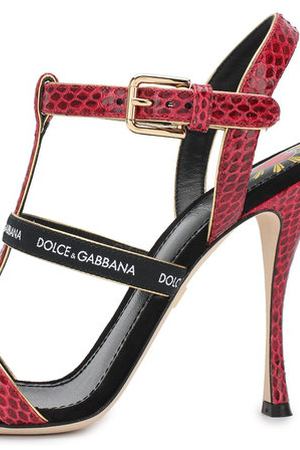 Кожаные босоножки Keira на шпильке Dolce & Gabbana Dolce & Gabbana CR0561/AN783 купить с доставкой