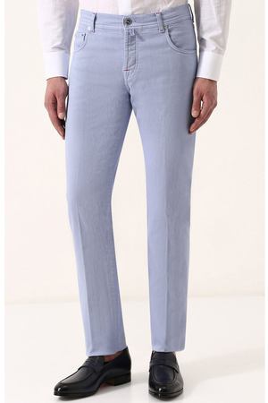 Хлопковые брюки прямого кроя Kiton Kiton UPNJSJ06P6920004 купить с доставкой