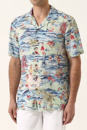 Рубашка из вискозы с отложным воротником и принтом Polo Ralph Lauren Polo Ralph Lauren 710684442