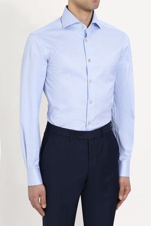 Хлопковая сорочка с воротником кент Kiton Kiton UCIH0623701000 купить с доставкой