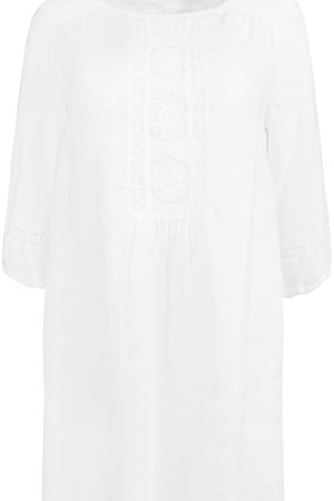 Льняное платье  120% Lino 120% Lino NOW4745-B317-0-00 Белый купить с доставкой
