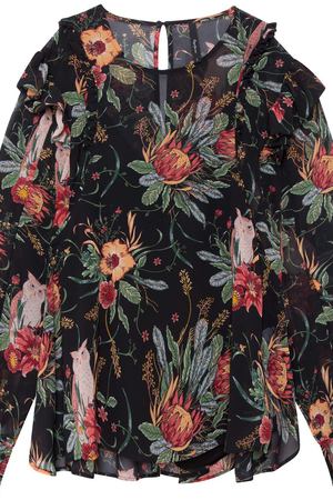 Блузка с цветочным принтом и воланами на плечах Pepe Jeans 69167 купить с доставкой