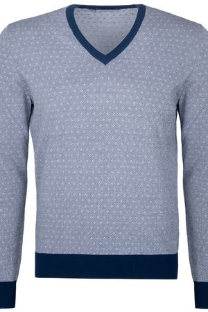 Хлопковый пуловер Gran Sasso Gran Sasso Premium 43106/20736-син бел ромб купить с доставкой