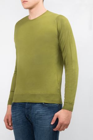 Шерстяной джемпер John Smedley John Smedley  LUNDY PULLOVER LUMSDALE GREEN Лайм купить с доставкой