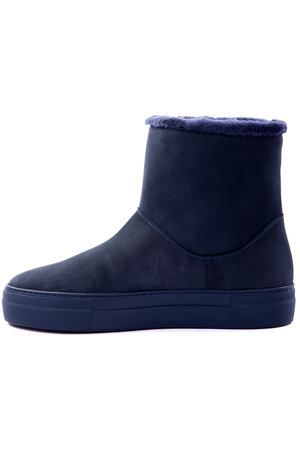 Угги из нубука с мехом Philipp Plein Philipp Plein A18S MSE0067 Синий