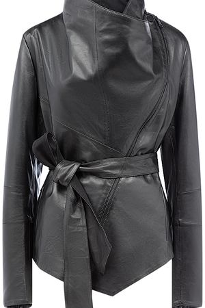 Куртка из натуральной кожи с поясом Le Monique 243500 купить с доставкой