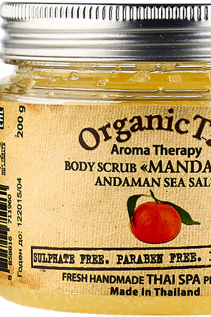 ORGANIC TAI Скраб на основе соли Андаманского моря для тела Мандарин 200 г Organic Tai 8858816711960 купить с доставкой