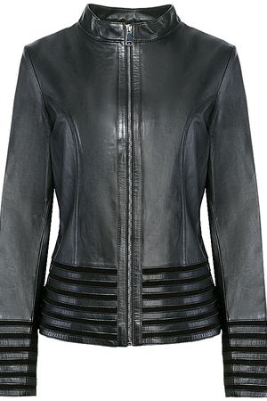 Комбинированная куртка из натуральной кожи и замши Le Monique 92581 купить с доставкой
