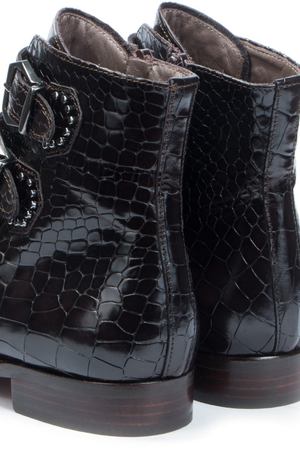 Кожаные ботинки с пряжками Pertini Pertini 182W15091D4/ремешки/принт Коричневый купить с доставкой