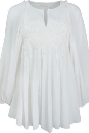 Шелковая блуза Chloe Chloe 17sht36 Молочный купить с доставкой