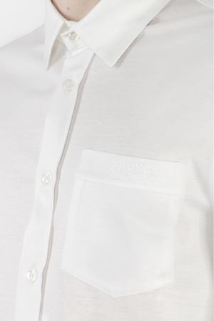 Хлопковая рубашка Dirk Bikkembergs Dirk Bikkembergs C204ВE2МB002/бел купить с доставкой