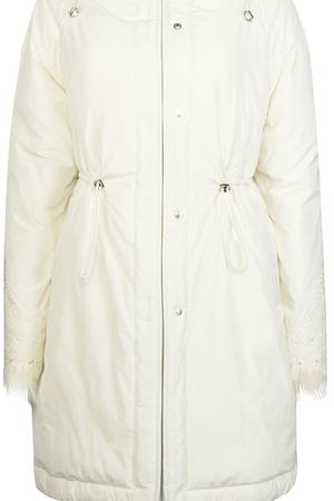 Пуховик с отделкой кружевом ERMANNO SCERVINO Ermanno Scervino D310A3334VOASX/ Молочный вариант 2 купить с доставкой