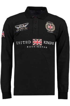 Футболка-поло с длинными рукавами из трикотажа пике Geographical Norway 141974