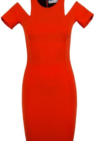 Трикотажное платье  Victoria Beckham Victoria Beckham DR FIT6319ВPSS18 Оранжевый купить с доставкой